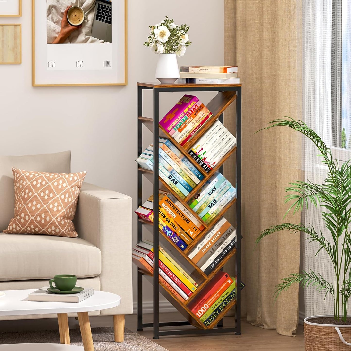 9 Tier Tree Bookshelf