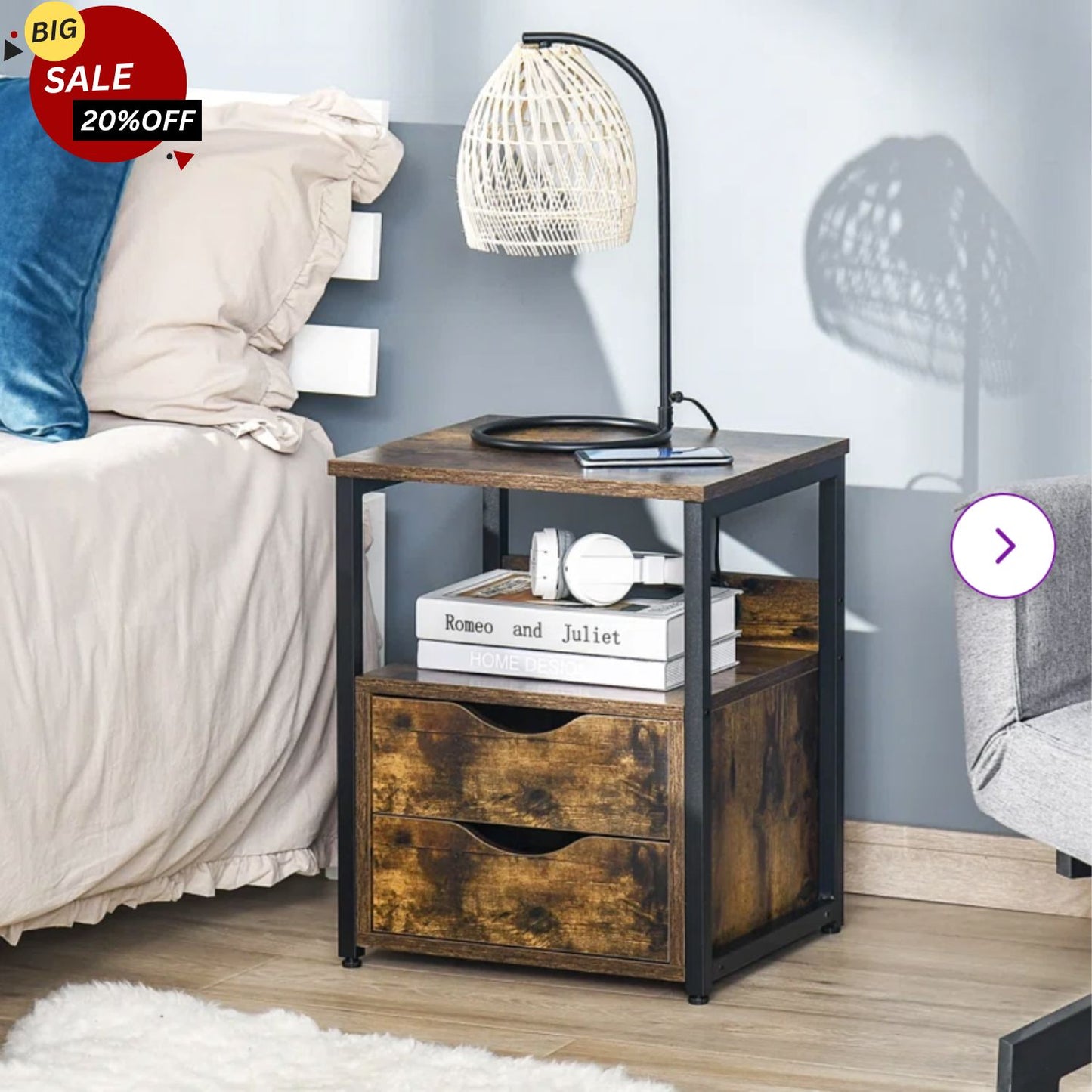 Aurora Bed Side Table