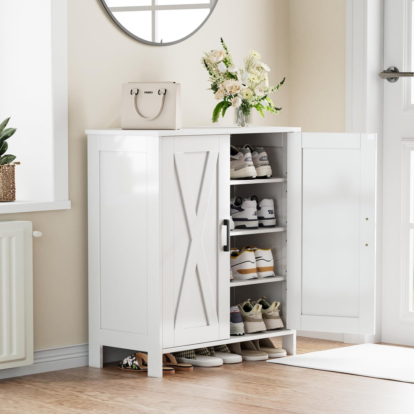 Farmhouse Shoe Cabinet