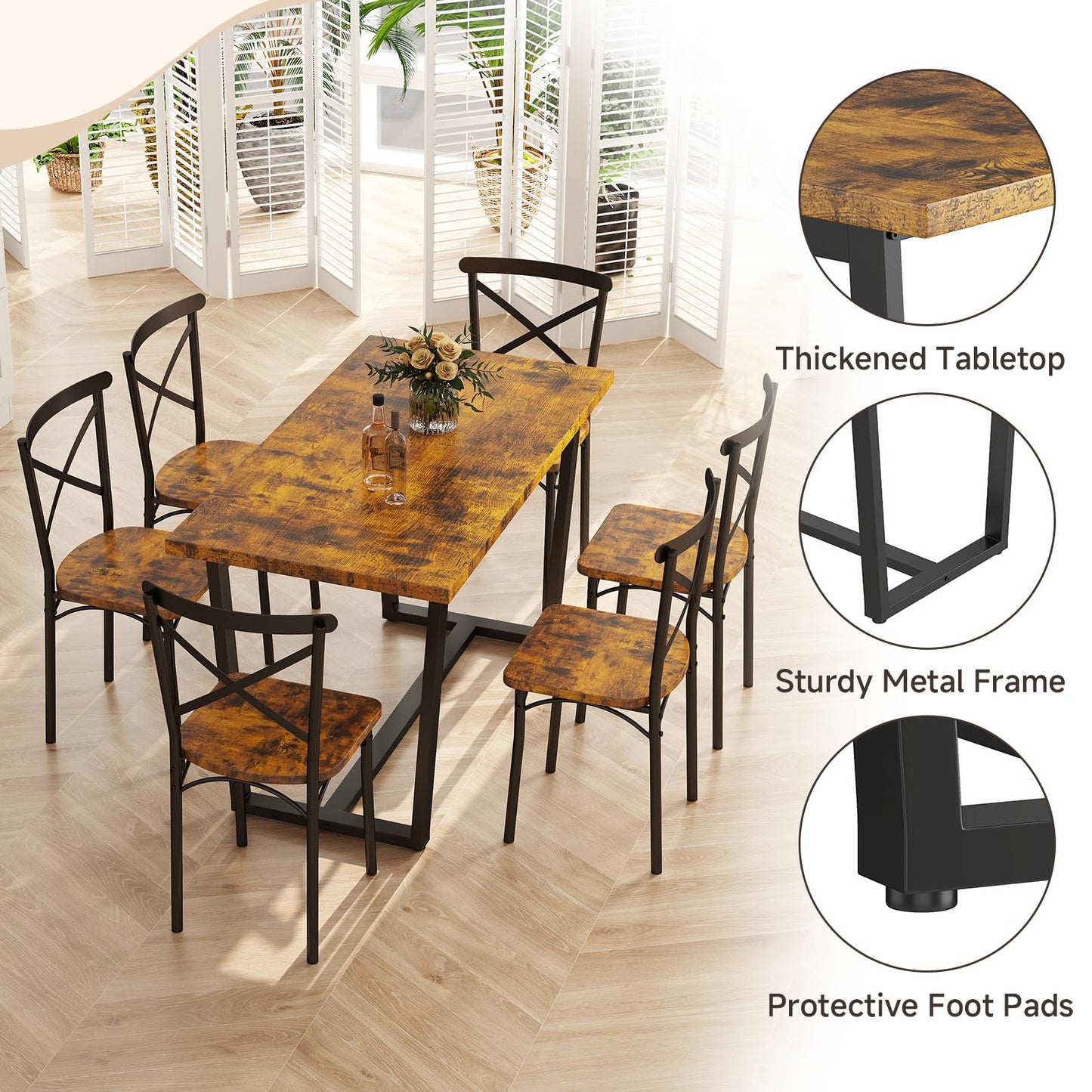Verona 7 Pc Dining Set
