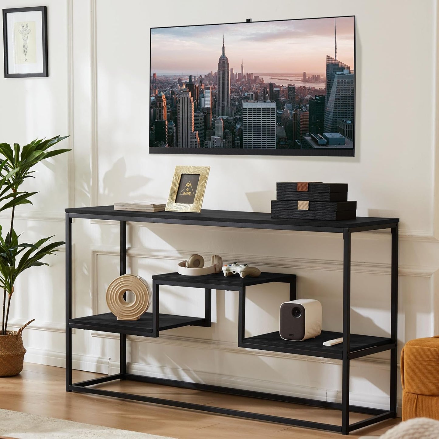 Contemporary Shelves Console