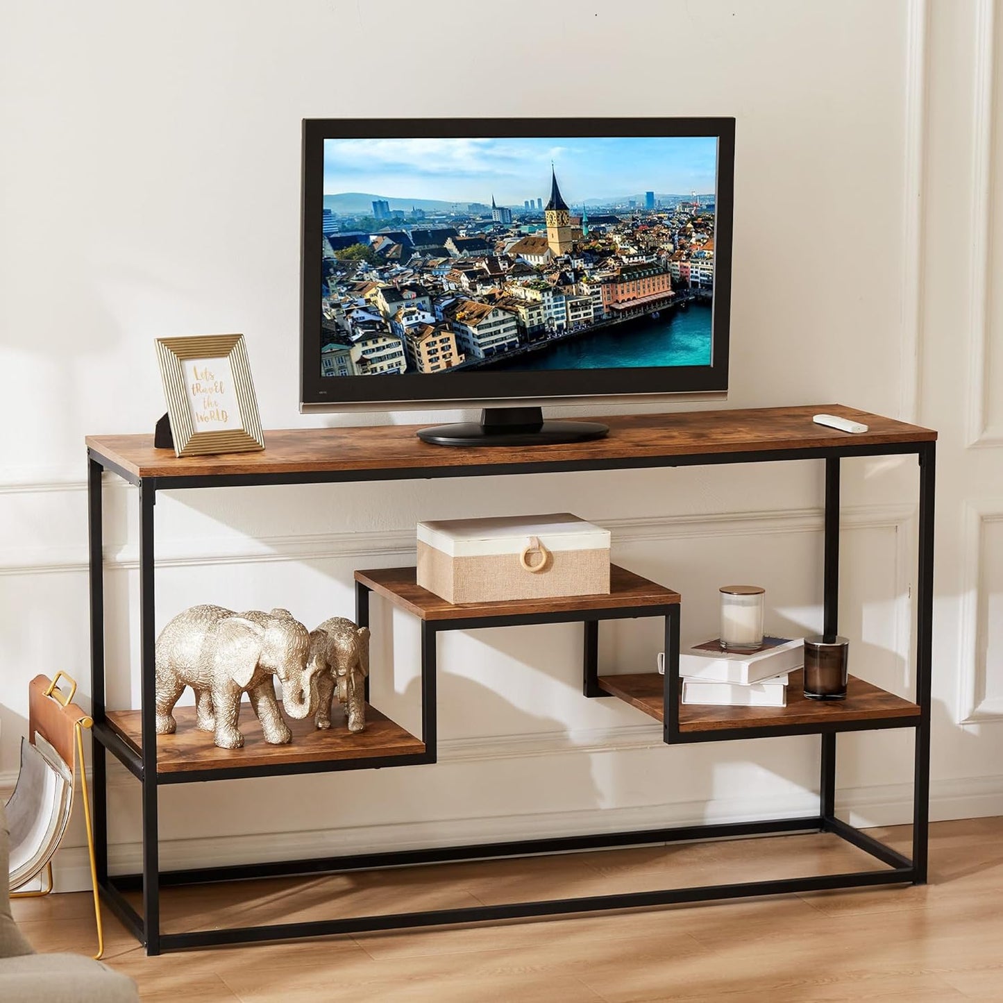 Contemporary Shelves Console