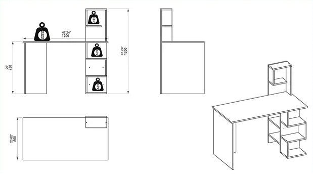 Numero Computer Table