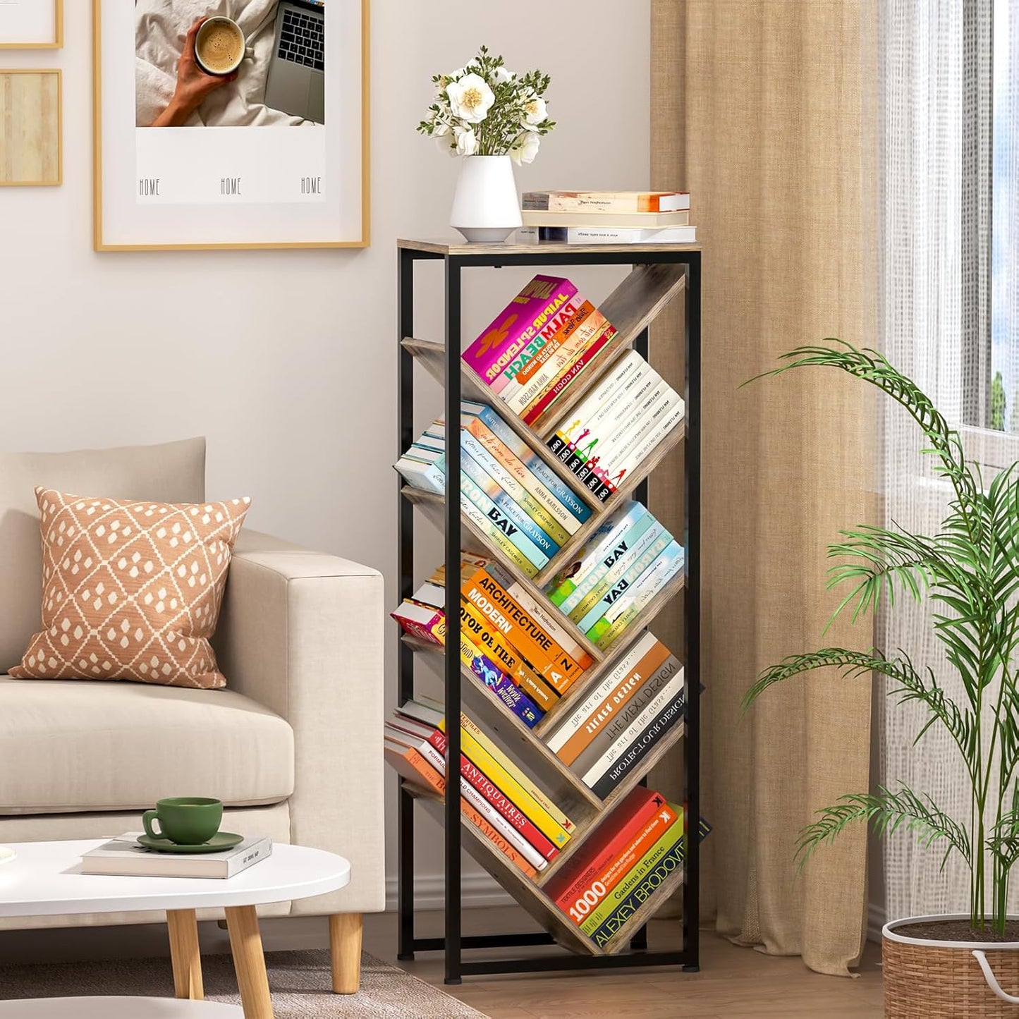 9 Tier Tree Bookshelf